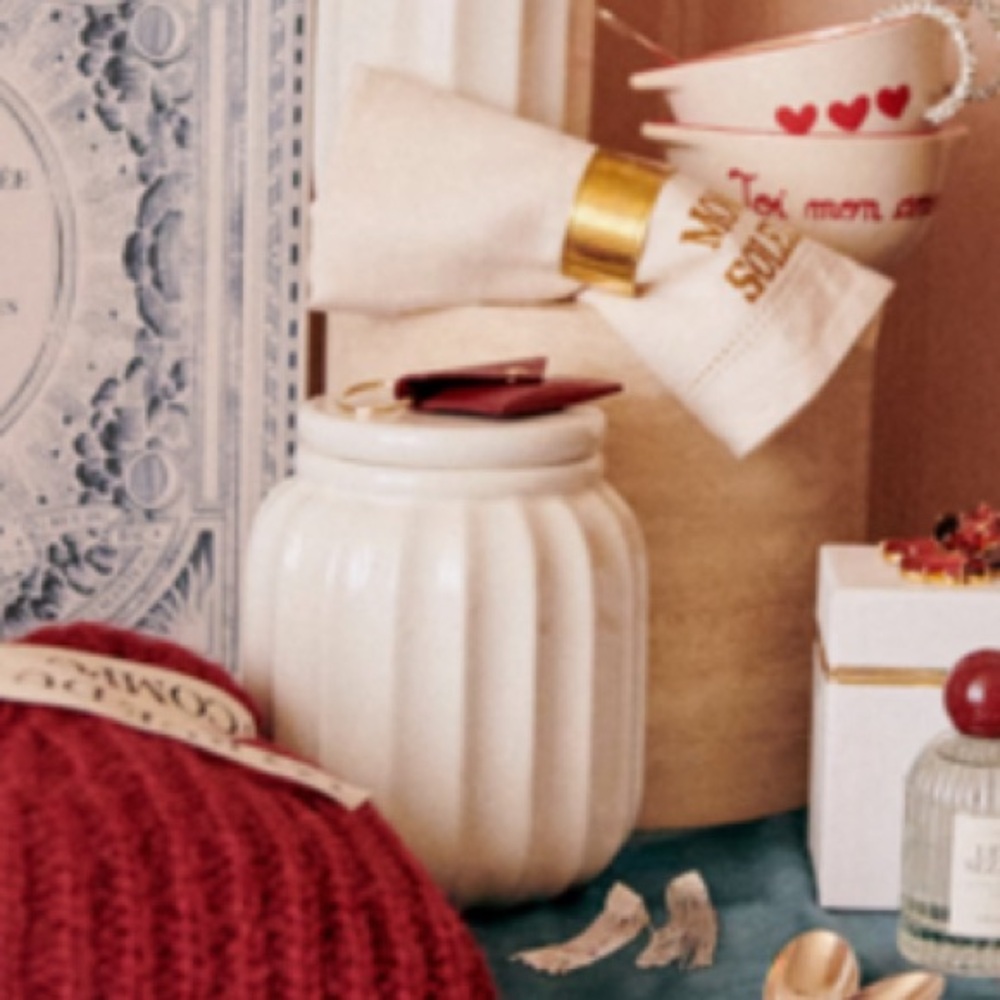 Sezane La Traviatta Ceramic Canister. White